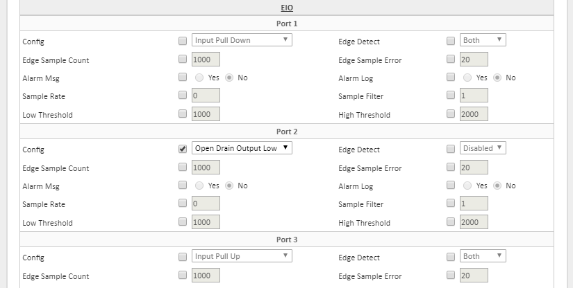 GSatTrack - I/O Ports