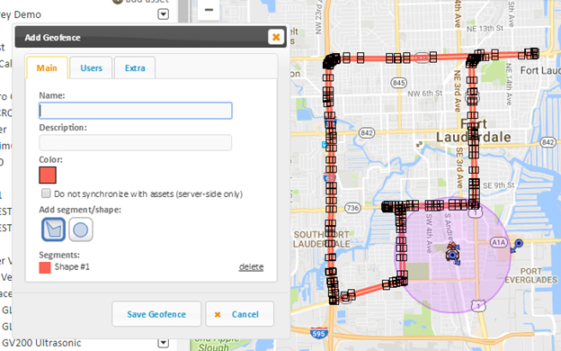 GSatTrack - Route Geofences